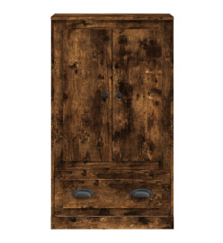 Buffet haut chêne fumé 60x35,5x103,5 cm bois d'ingénierie