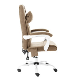 Chaise de bureau de massage Taupe Tissu