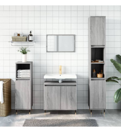 Armoire de bain sonoma gris 58x33x60 cm bois d'ingénierie
