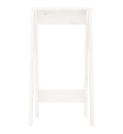 Tabourets lot de 2 blanc 40x40x75 cm bois massif de pin