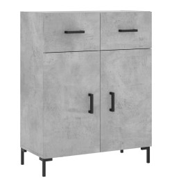 Buffet gris béton 69,5x34x90 cm bois d'ingénierie