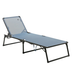 Travellife Chaise longue de camping Como bleu ciel