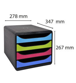 Exacompta Set de tiroirs bureau Big-Box 1928 Climate Neutral 4 tiroirs