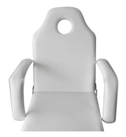 Fauteuil pour traitement facial Similicuir 185x78x76 cm Blanc