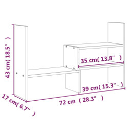 Support pour moniteur (39-72)x17x43 cm Bois de pin solide