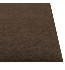 Panneaux muraux 12 pcs Marron 30x30 cm Tissu 1,08 m²