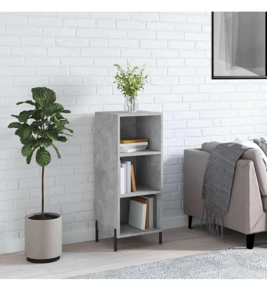 Buffet gris béton 34,5x32,5x90 cm bois d'ingénierie Buffet gris béton 34,5x32,5x90 cm bois d'ingénierie