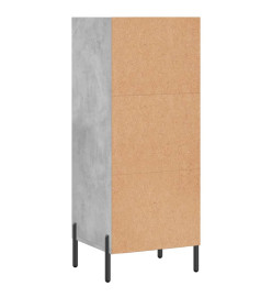 Buffet gris béton 34,5x32,5x90 cm bois d'ingénierie
