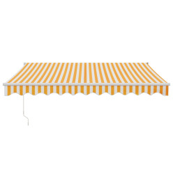 Auvent rétractable automatique jaune et blanc 3x2,5 m