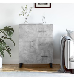 Buffet gris béton 69,5x34x90 cm bois d'ingénierie