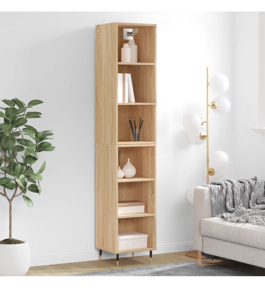 Buffet haut Chêne sonoma 34,5x32,5x180 cm Bois d'ingénierie Buffet haut Chêne sonoma 34,5x32,5x180 cm Bois d'ingénierie