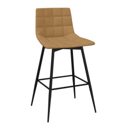 Tabouret de bar Marron Velours