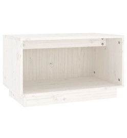 Meuble TV Blanc 60x35x35 cm Bois de pin massif