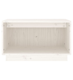 Meuble TV Blanc 60x35x35 cm Bois de pin massif