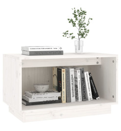 Meuble TV Blanc 60x35x35 cm Bois de pin massif