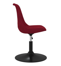 Chaises à dîner pivotantes 4 pcs Rouge bordeaux Velours