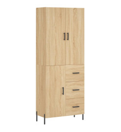Buffet haut Chêne sonoma 69,5x34x180 cm Bois d'ingénierie