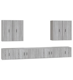 Ensemble de meubles TV 8 pcs Sonoma gris Bois d'ingénierie