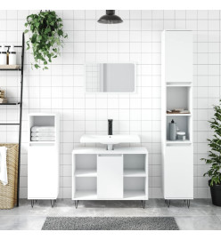 Armoire de salle de bain blanc 80x33x60 cm bois d'ingénierie