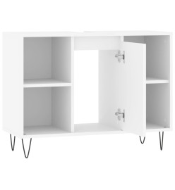 Armoire de salle de bain blanc 80x33x60 cm bois d'ingénierie