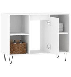 Armoire de salle de bain blanc 80x33x60 cm bois d'ingénierie