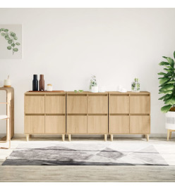 Buffets 3 pcs chêne sonoma 60x35x70 cm bois d'ingénierie