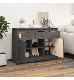 Buffet Gris 100x35x74,5 cm Bois massif de pin