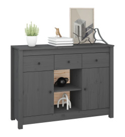 Buffet Gris 100x35x74,5 cm Bois massif de pin