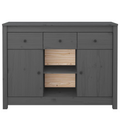 Buffet Gris 100x35x74,5 cm Bois massif de pin