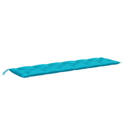 Coussin de banc de jardin turquoise 200x50x7 cm tissu