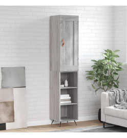 Buffet haut Sonoma gris 34,5x34x180 cm Bois d'ingénierie