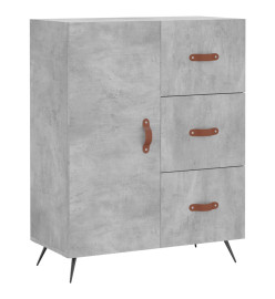 Buffet gris béton 69,5x34x90 cm bois d'ingénierie