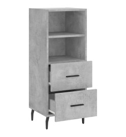 Buffet Gris béton 34,5x34x90 cm Bois d'ingénierie