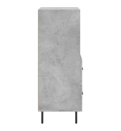 Buffet Gris béton 34,5x34x90 cm Bois d'ingénierie