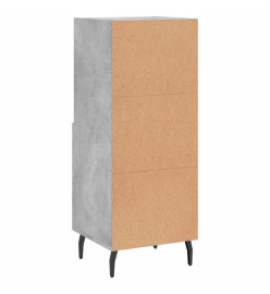 Buffet Gris béton 34,5x34x90 cm Bois d'ingénierie