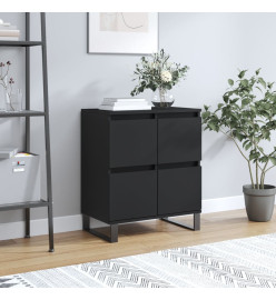 Buffet Noir 60x35x70 cm Bois d'ingénierie