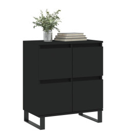 Buffet Noir 60x35x70 cm Bois d'ingénierie