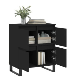 Buffet Noir 60x35x70 cm Bois d'ingénierie