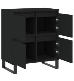 Buffet Noir 60x35x70 cm Bois d'ingénierie