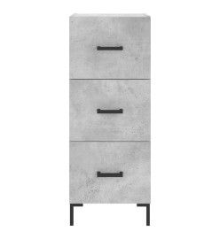 Buffet Gris béton 34,5x34x90 cm Bois d'ingénierie