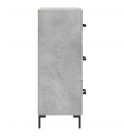 Buffet Gris béton 34,5x34x90 cm Bois d'ingénierie