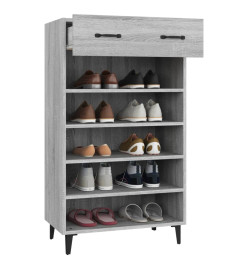 Armoire à chaussures Sonoma gris 60x35x105 cm Bois d'ingénierie