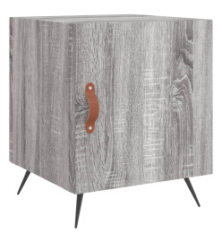 Table de chevet sonoma gris 40x40x50 cm bois d'ingénierie