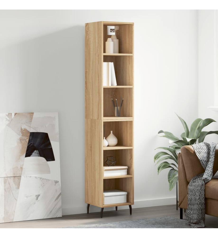 Buffet haut Chêne sonoma 34,5x32,5x180 cm Bois d'ingénierie Buffet haut Chêne sonoma 34,5x32,5x180 cm Bois d'ingénierie