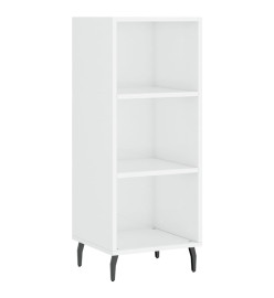 Buffet blanc brillant 34,5x32,5x90 cm bois d'ingénierie