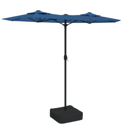 Parasol à double tête bleu azuré 316x240 cm