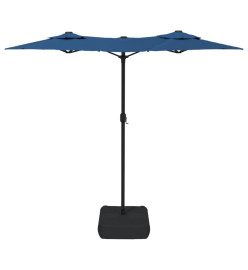 Parasol à double tête bleu azuré 316x240 cm