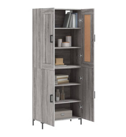 Buffet haut Sonoma gris 69,5x34x180 cm Bois d'ingénierie