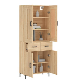 Buffet haut Chêne sonoma 69,5x34x180 cm Bois d'ingénierie