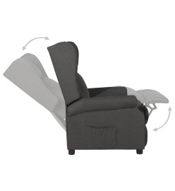 Fauteuil inclinable Gris foncé Tissu